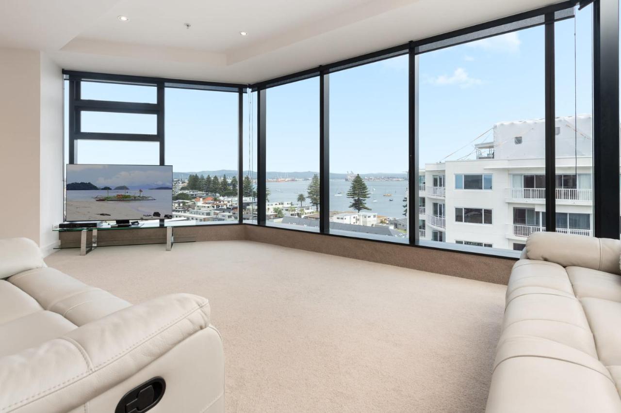 Superb Elevated Views Of Harbour With Heated Pool, Gym & Parking Apartment Mount Maunganui Exterior photo
